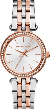 MICHAEL Michael Kors Michael Kors 'Petite Darci' Crystal Bezel Bracelet Watch, 26mm