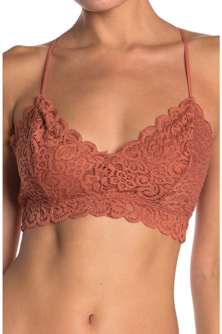 Strappy Bralette, Main, color, BRICK