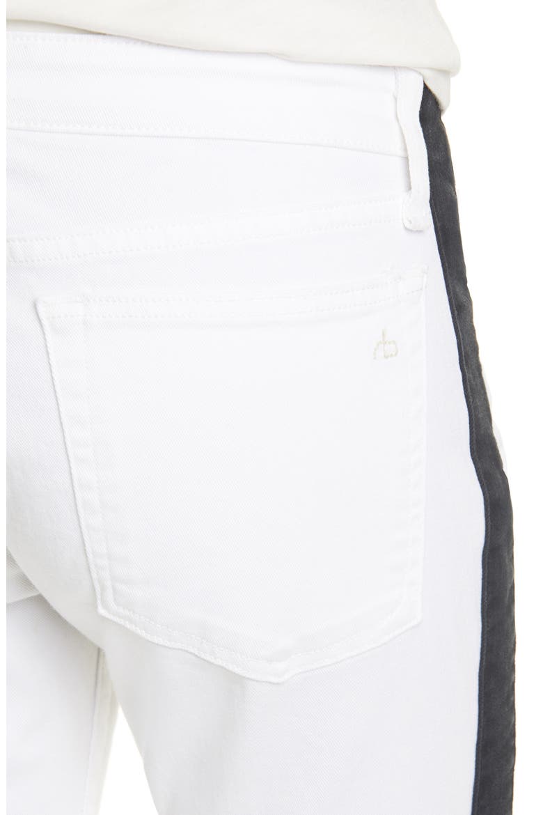 Dre Side Stripe Slim Boyfriend Jeans, Alternate, color, OFFWHT