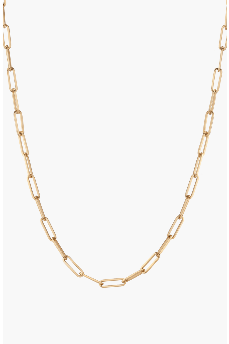 Large Paperclip Chain Necklace, Main, color, Yellow Gold Vermeil
