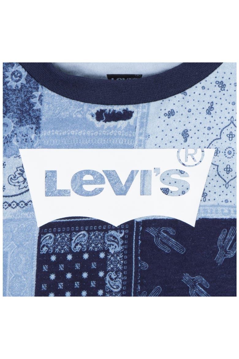 Patchwork Graphic T-Shirt & Shorts, Alternate, color, CORONET BLUE