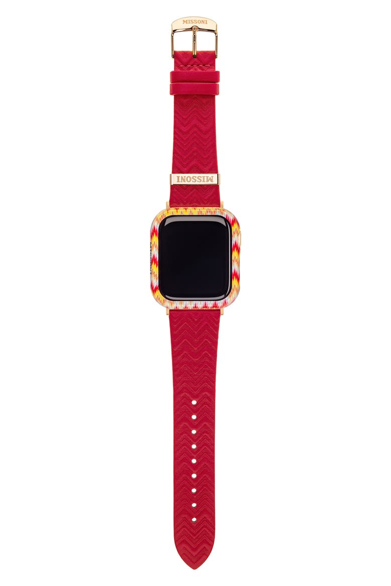 Zigzag 41mm Apple Watch® Cover, Alternate, color, MULTI RED