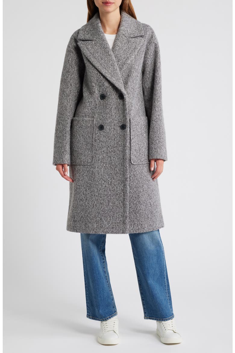 Bouclé Peacoat, Main, color, GREY