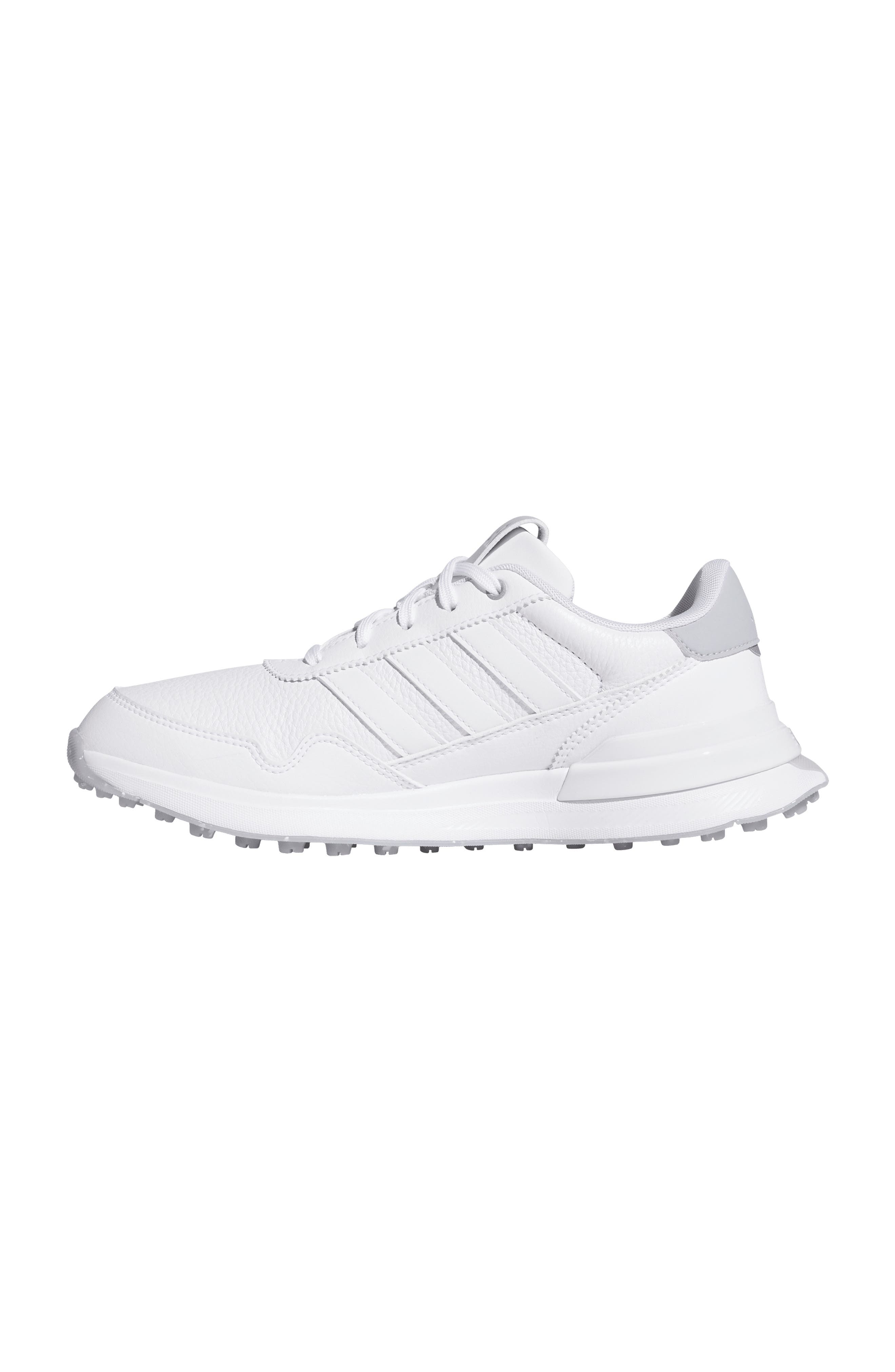 adidas S2G 26 Leather Waterproof Spikeless Golf Shoe, Alternate, color, White/ White/ Halo Silver