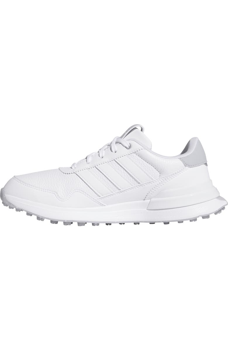 adidas S2G 26 Leather Waterproof Spikeless Golf Shoe, Alternate, color, White/ White/ Halo Silver