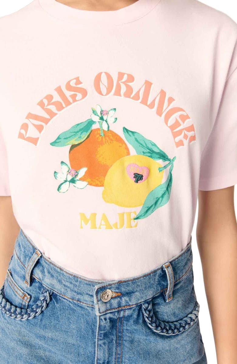 maje Printed T-shirt, Alternate, color, 