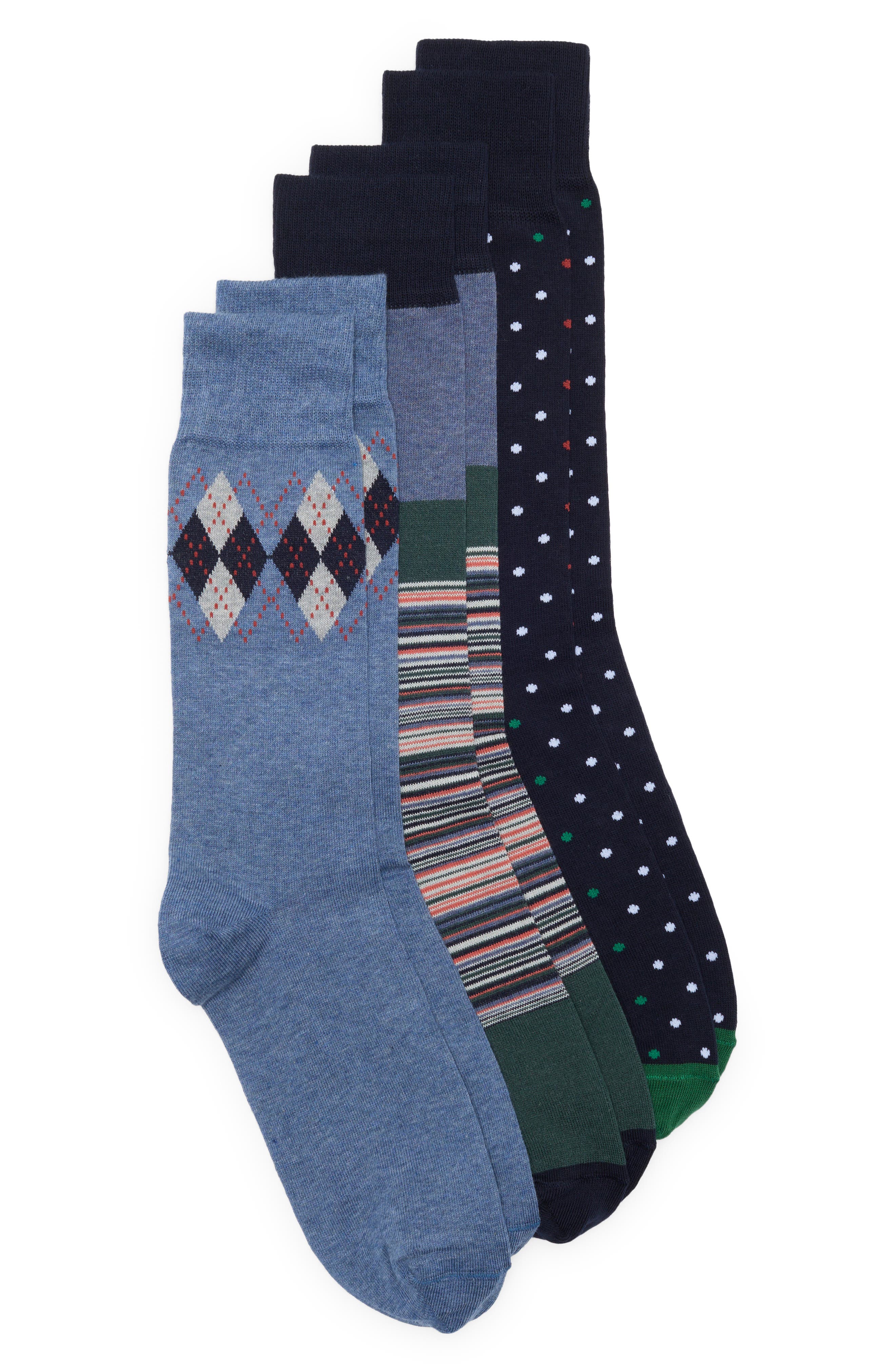 Assorted 3-Pack Dress Socks