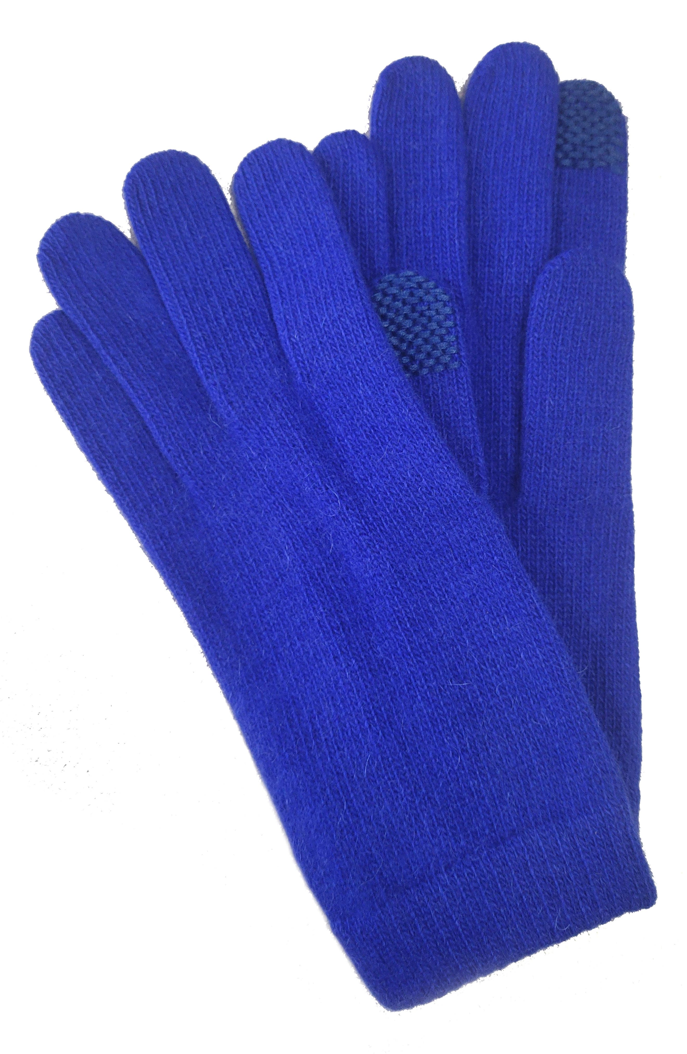 Portolano Tech Cashmere Knit Gloves In Ablaze Blue