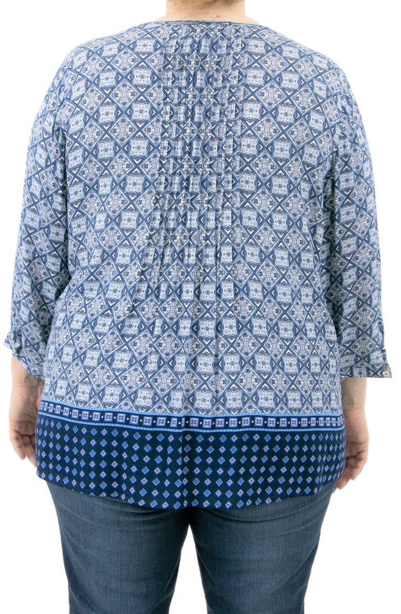 DR2 by Daniel Rainn Daniel Rainn Lace Trim Tassel Tie Blouse, Alternate, color, 