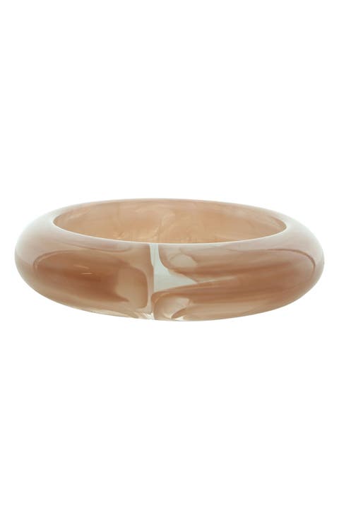 Rose Resin Bangle Bracelet