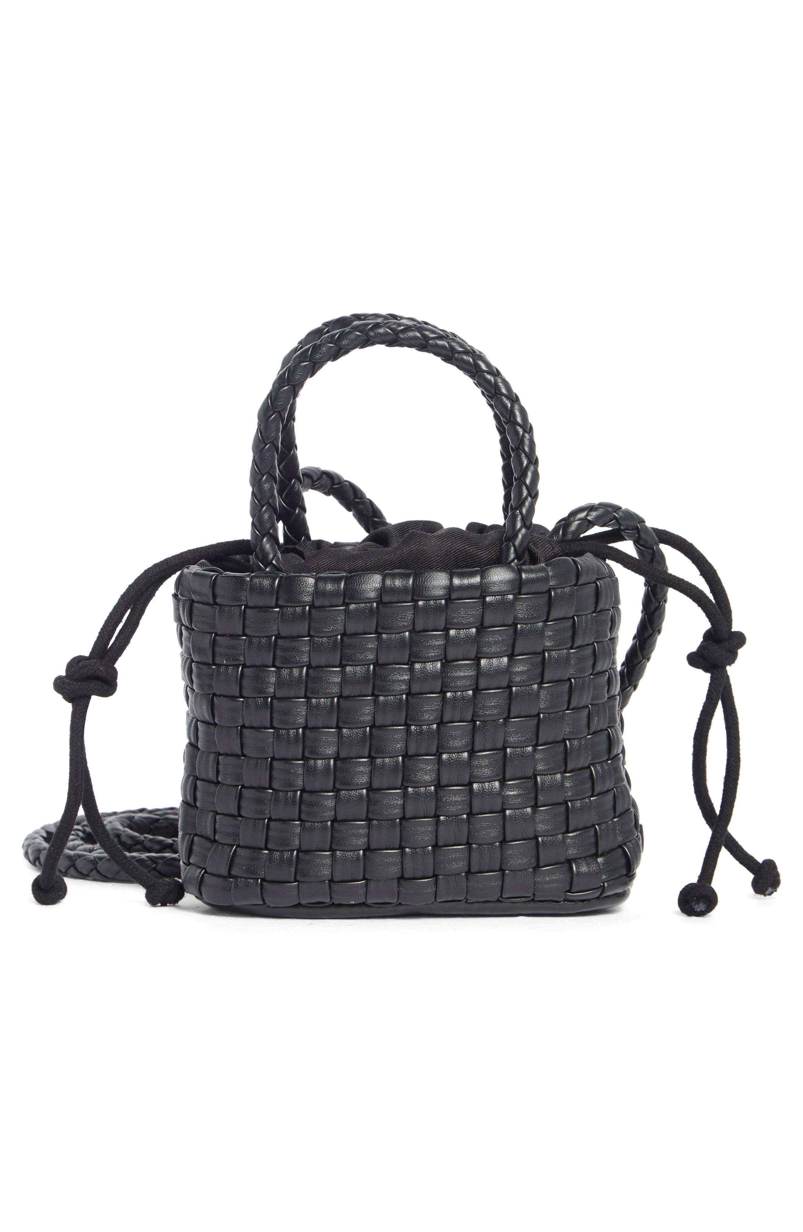 URBAN EXPRESSIONS HANDBAGS Mini Woven Crossbody Bag, Main, color, Black