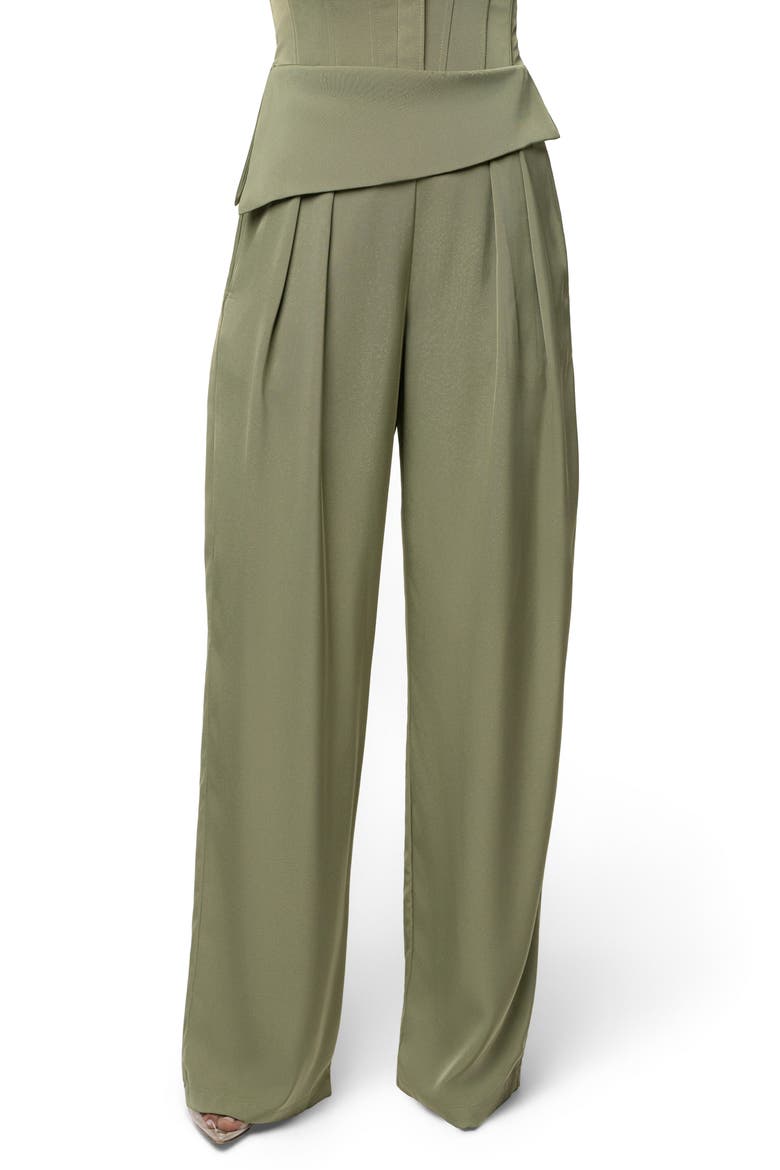 Executive High Waist Pants, Alternate, color, GREEN