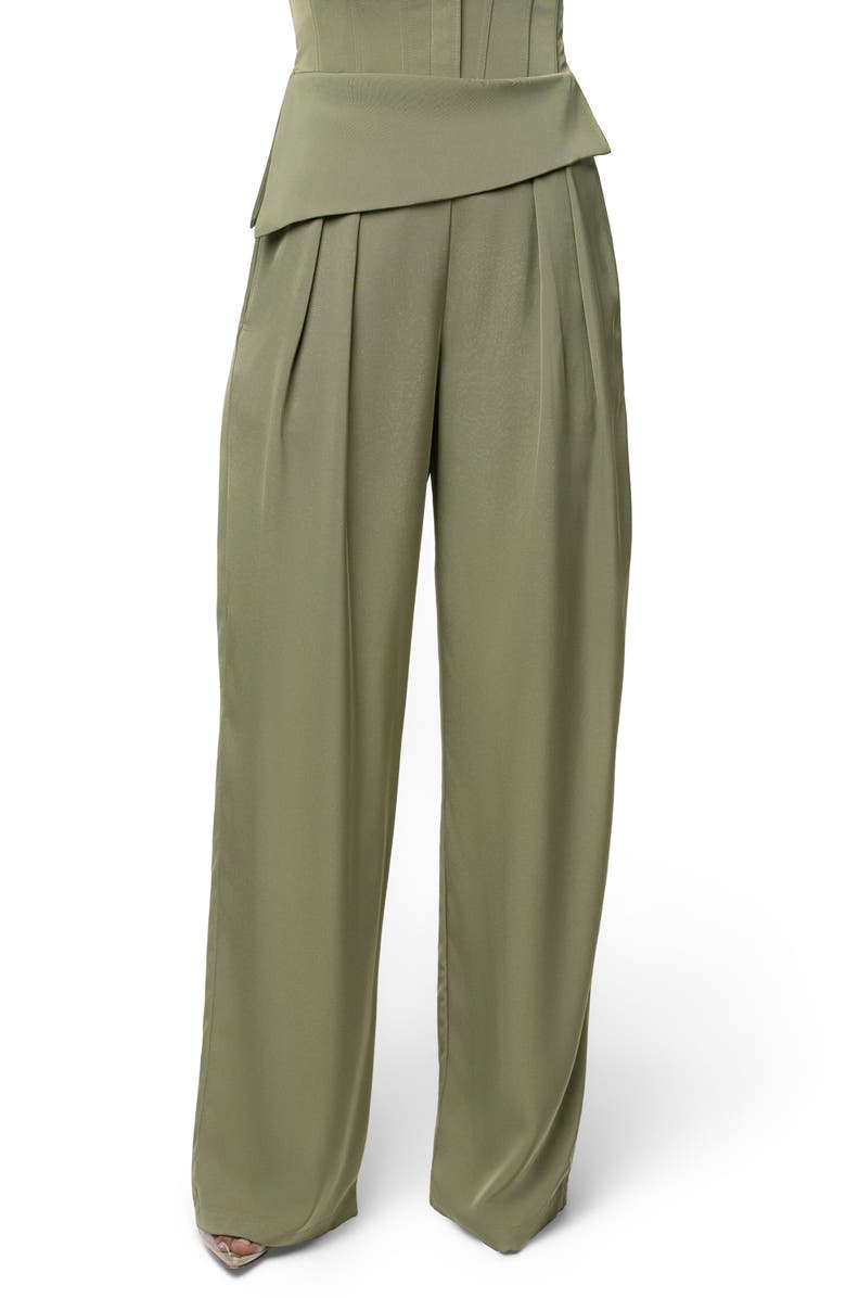 JLUXLABEL Executive High Waist Pants, Alternate, color, Green