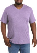 Harbor Bay by DXL Big & Tall Slub Knit V-Neck T-Shirt