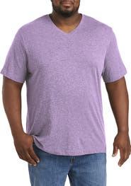 Harbor Bay by DXL Big & Tall Slub Knit V-Neck T-Shirt