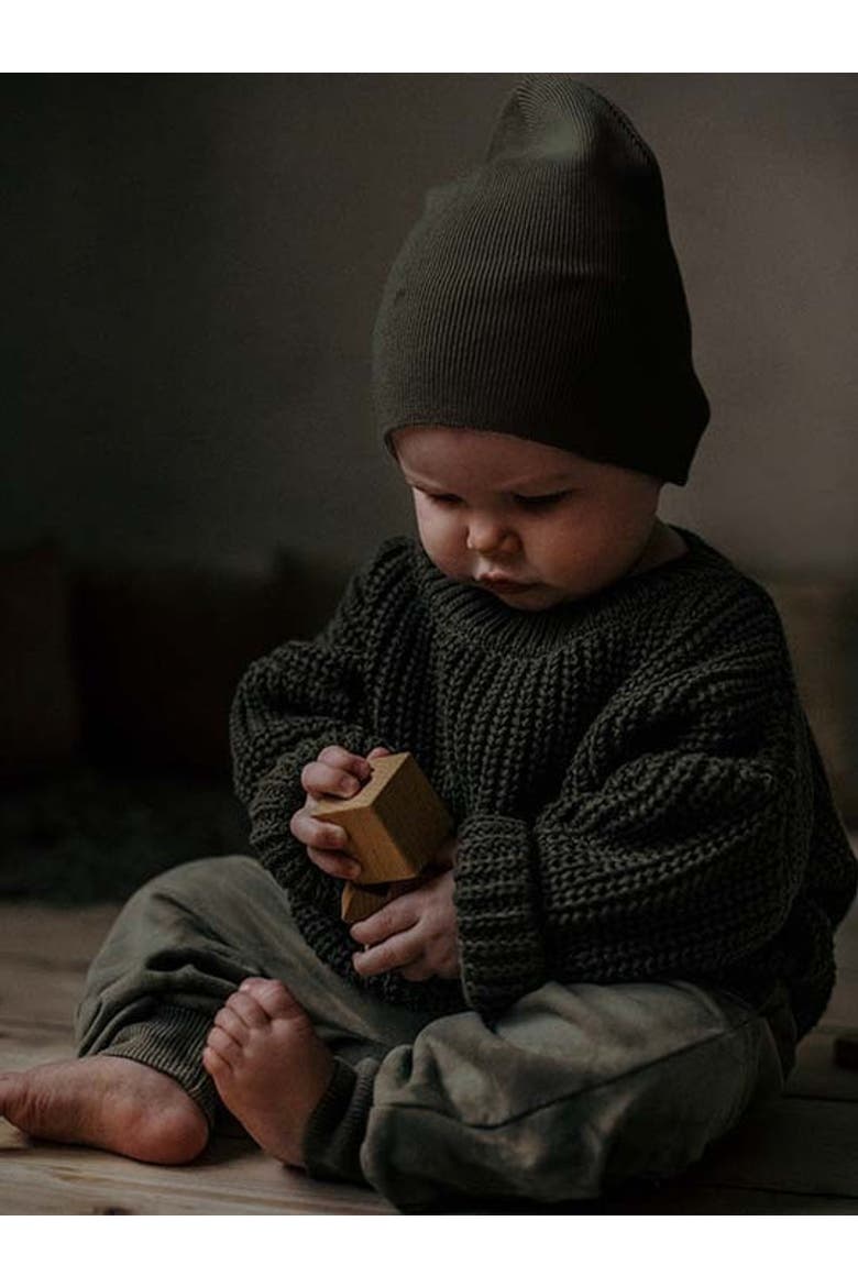 The Knit Beanie, Alternate, color, olive