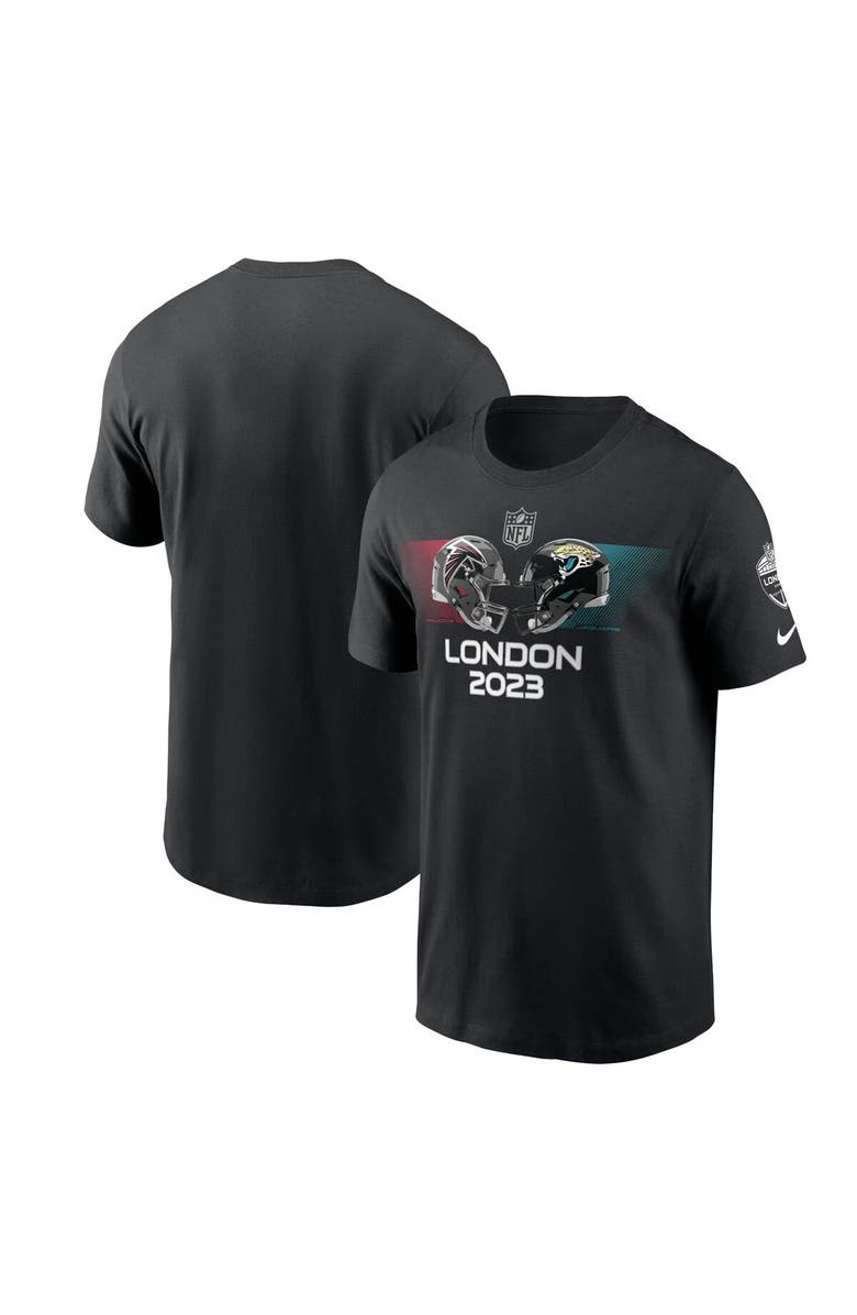 Nike Men's Nike Black Atlanta Falcons vs. Jacksonville Jaguars 2023 London Game Essential T-Shirt, Main, color, Black