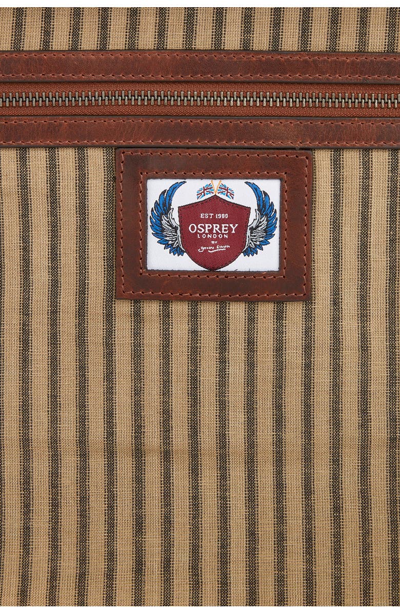 Osprey London The Smithy Large Leather Messenger Bag, Alternate, color, Cognac