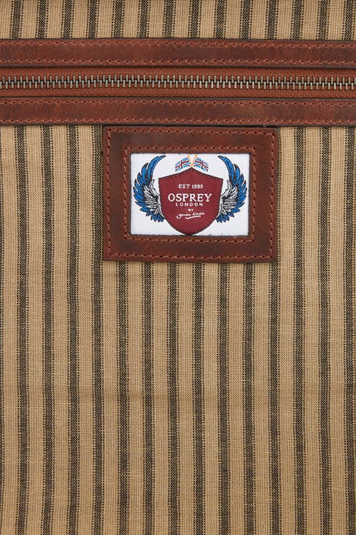 Osprey London The Smithy Large Leather Messenger Bag In Brown