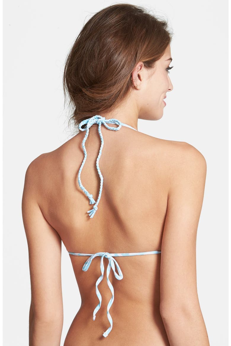 Braided Triangle Bikini Top, Alternate, color, CHEETAH PRINT