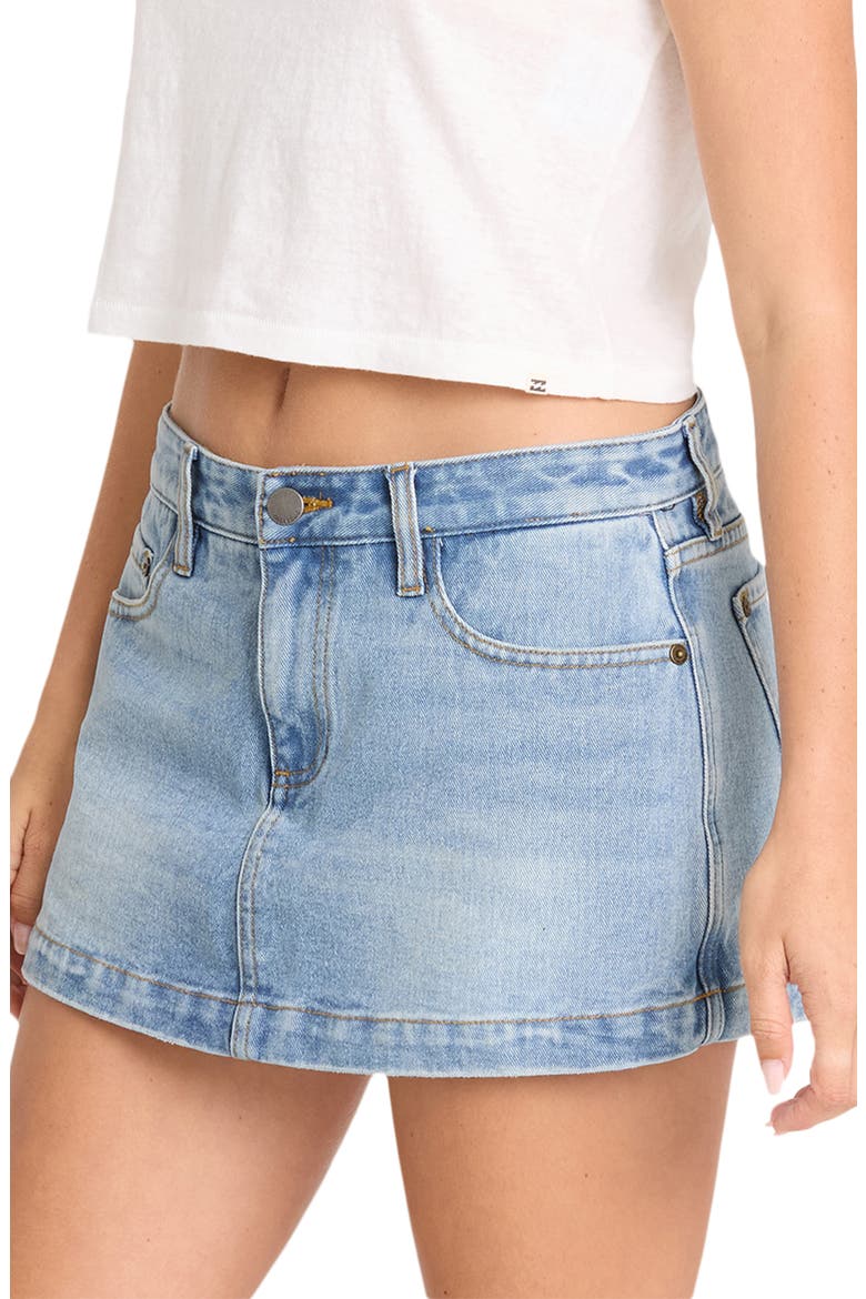 Micro Moment Denim Skort, Alternate, color, FADED INDIGO FRAY