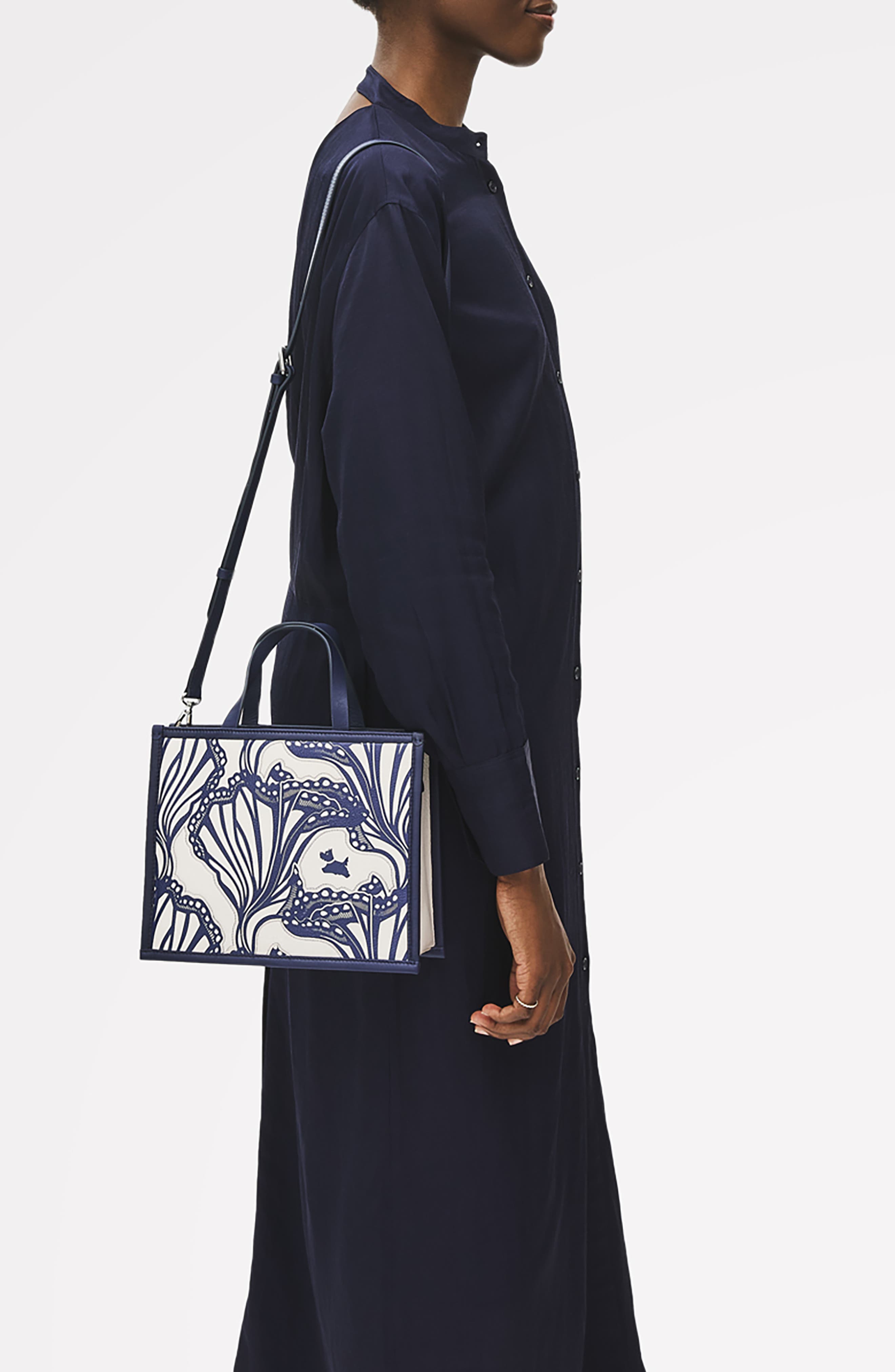 Radley Under The Sea Small Ziptop Satchel Bag, Alternate, color, Chalk