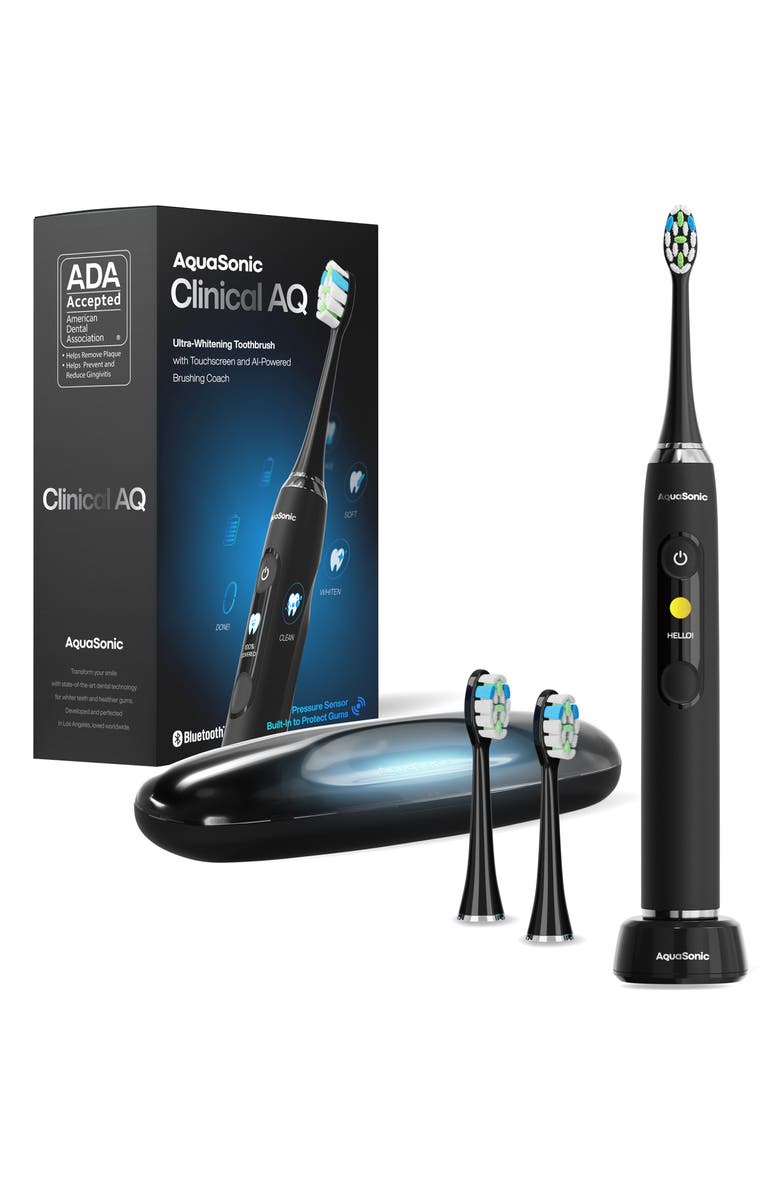 AQUASONIC Clinical AQ Ultra-Whitening Toothbrush, Main, color, Black