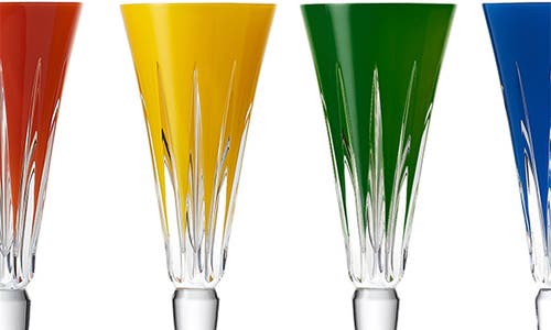 Waterford New Year Firework Champagne Flute Glasses, Set Of 6 Mixed In Assorted