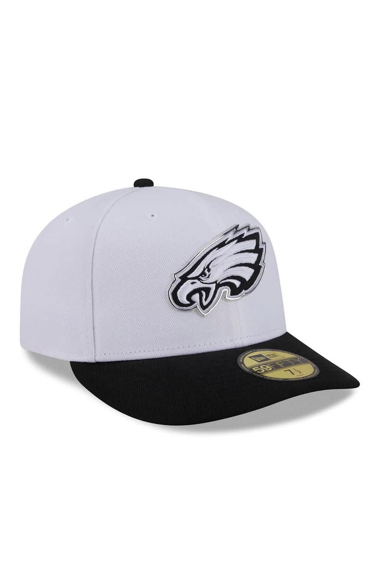 New Era Men's New Era  White/Black Philadelphia Eagles 2026 NFL Draft Pre-Curved 59FIFTY Fitted Hat, Alternate, color, White