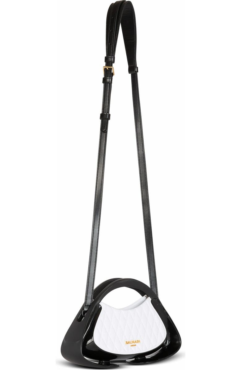 Balmain Two-Tone Quilted Small Jolie Madame Bag, Alternate, color,