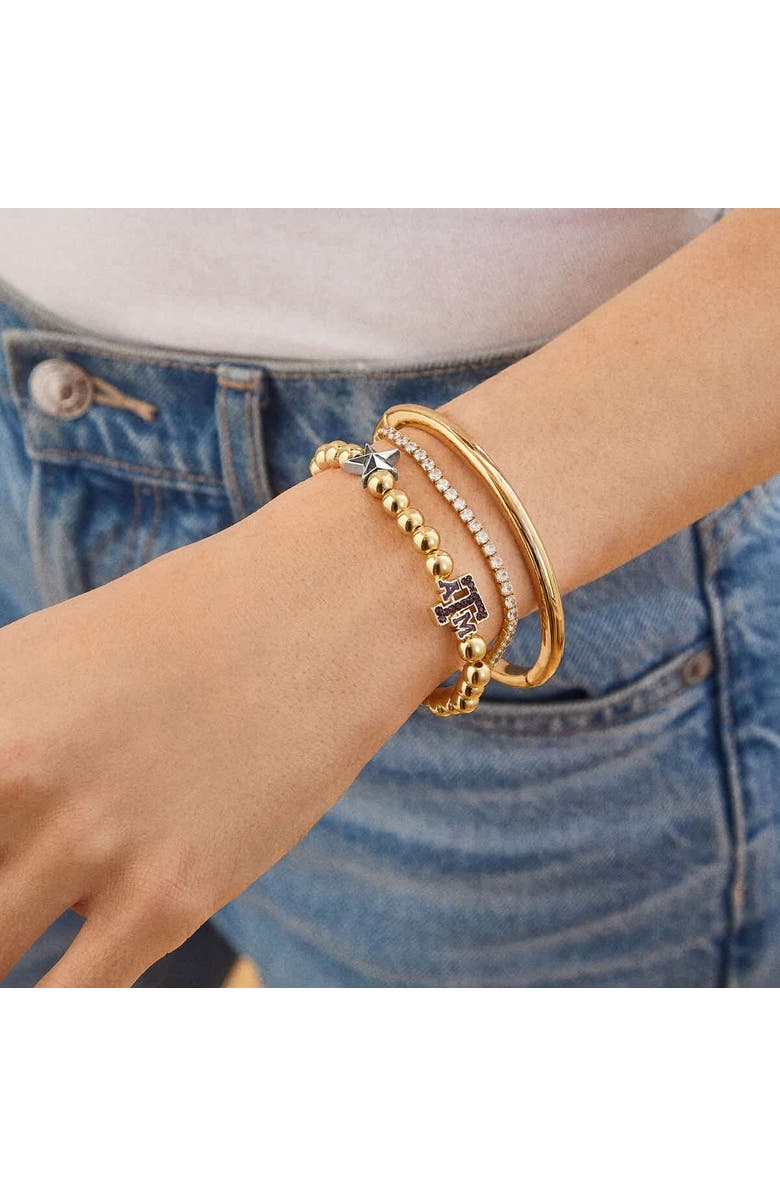 BaubleBar Texas A&M Aggies Mixed Icon Pisa Bracelet, Alternate, color, Gold