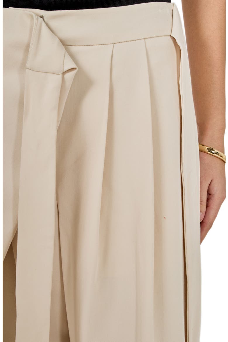 Faux Wrap Wide Leg Pants, Alternate, color, IVORY