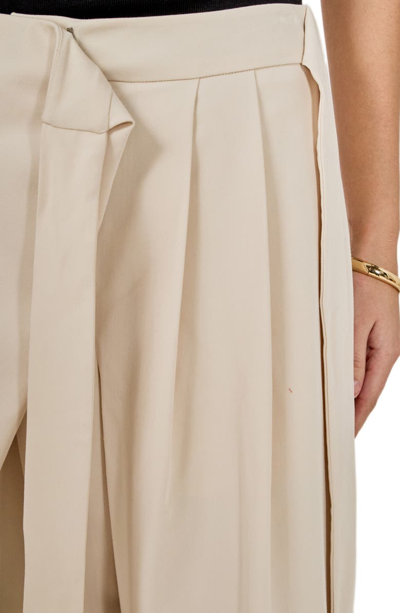 Endless Rose Faux Wrap Wide Leg Pants, Alternate, color, Ivory