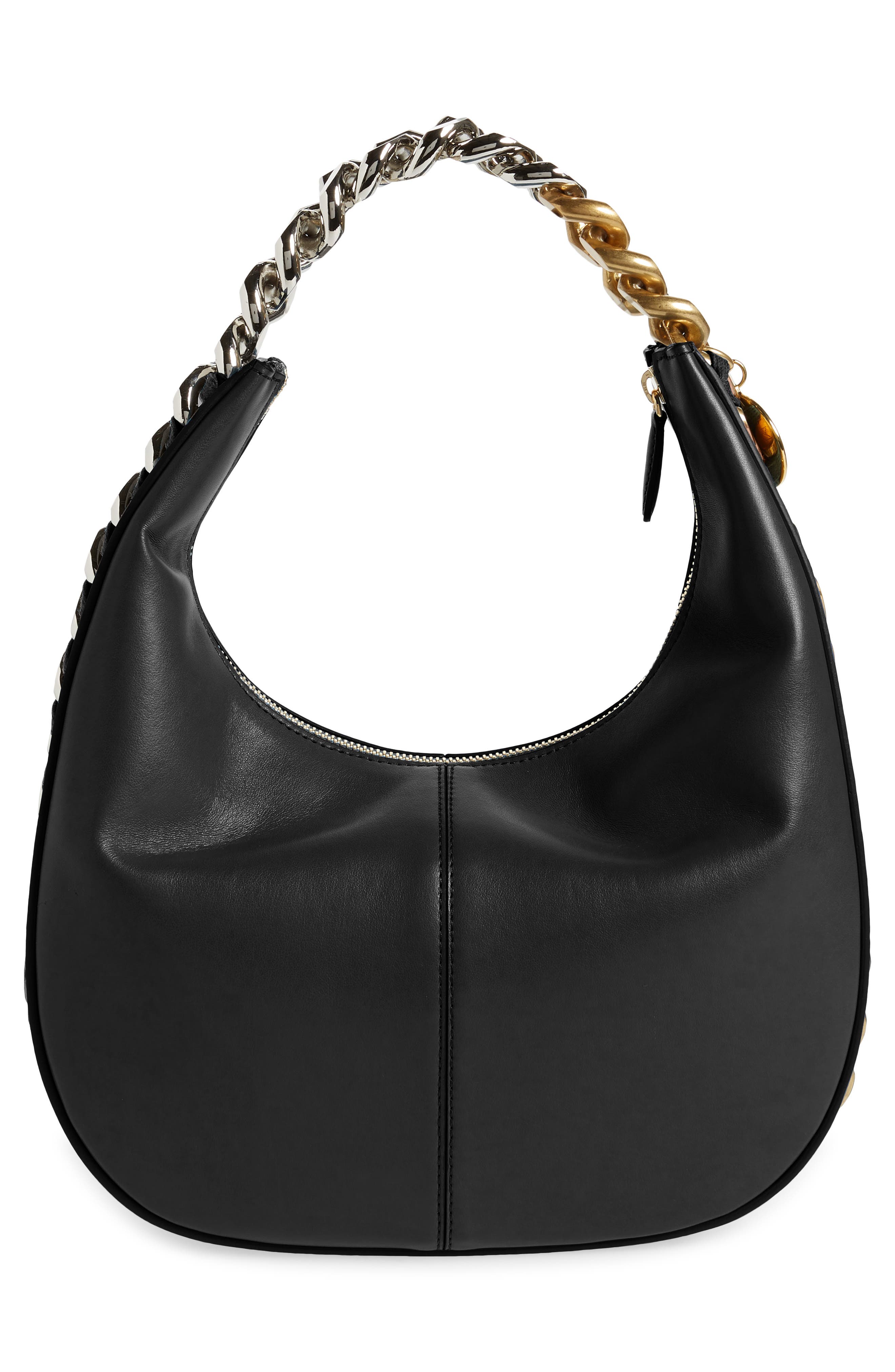 Stella McCartney Small Frayme Faux Leather Shoulder Bag, Alternate, color, 