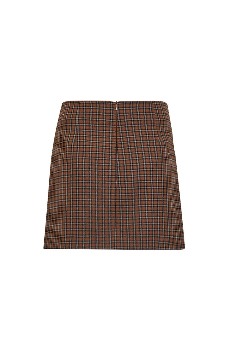 Exquise Kalea Check Mini Skirt, Alternate, color, Brown