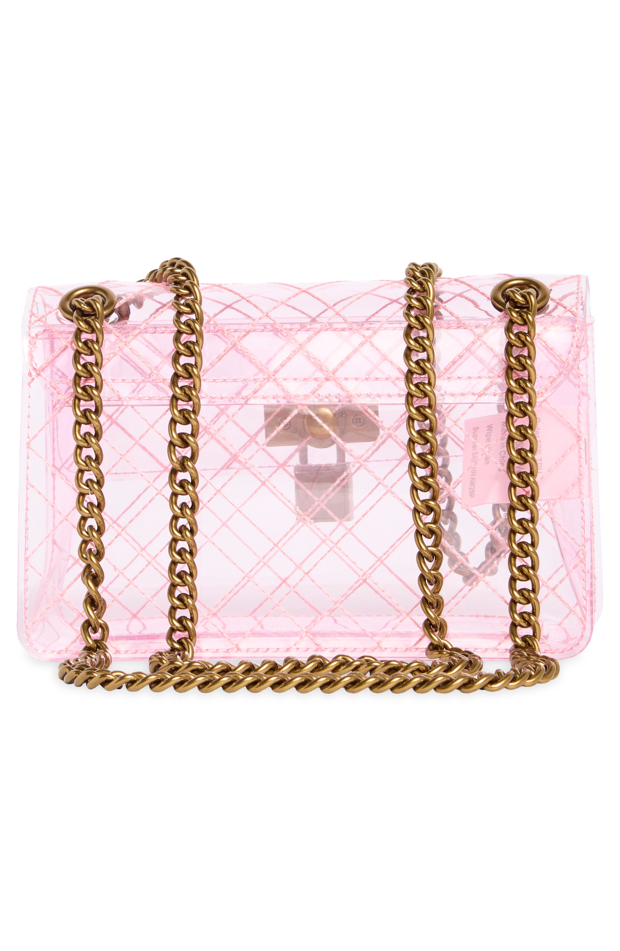 KG Kurt Geiger Mini Brixton Vinyl Convertible Shoulder Bag, Alternate, color, Light/ Pastel Pink