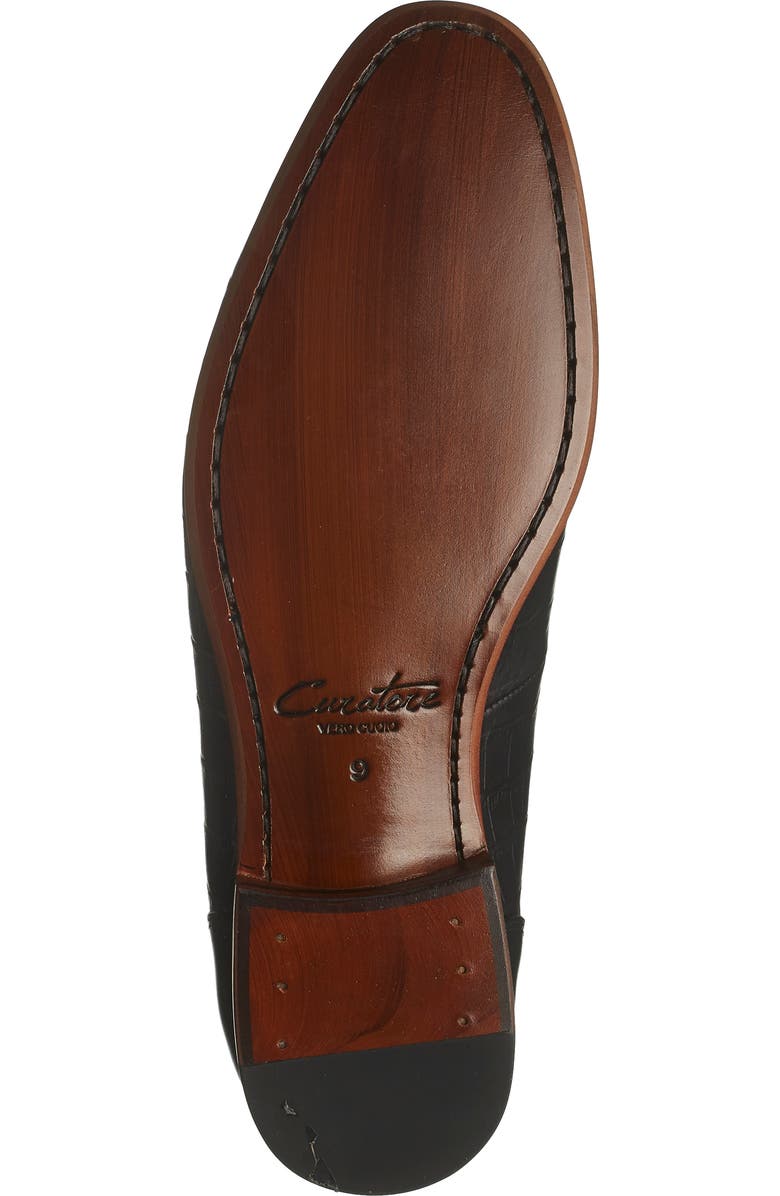 CURATORE Sovana Croc Embossed Leather Bit Loafer, Alternate, color,