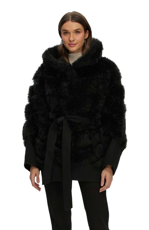 Cashmere Goat Diagonal Pattern Parka