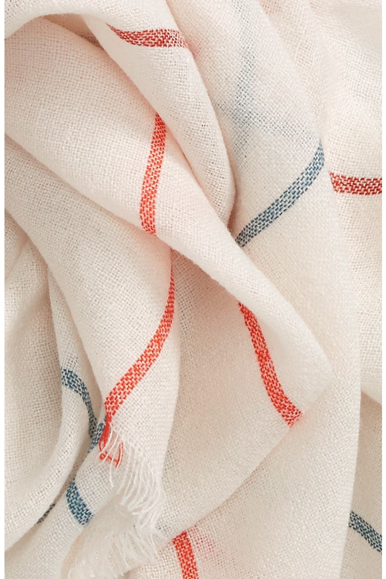 Windowpane Print Scarf, Alternate, color, IVORY MULTI