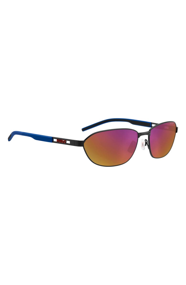HUGO 62mm Rectangular Sunglasses, Alternate, color,