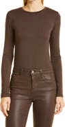 L'AGENCE Tess Long Sleeve Stretch Jersey Top