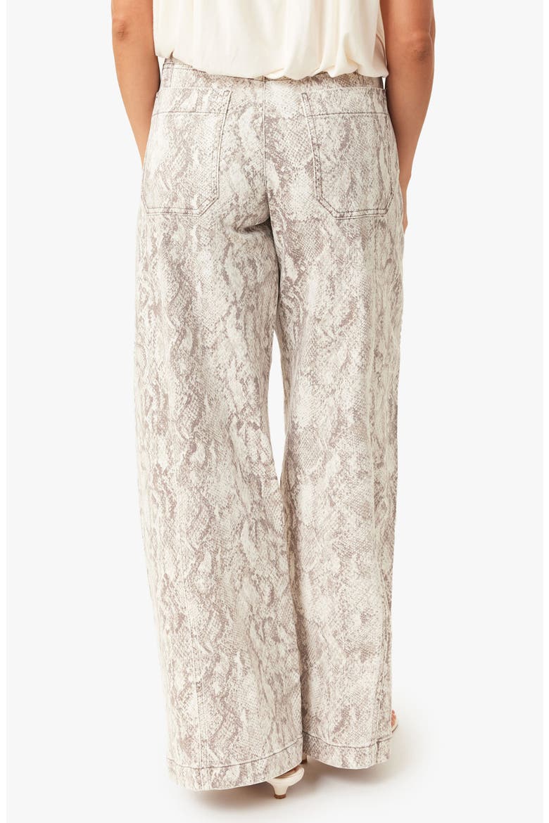 Aiden Snakeskin Print Wide Leg Jeans, Alternate, color, SNAKE PRINT
