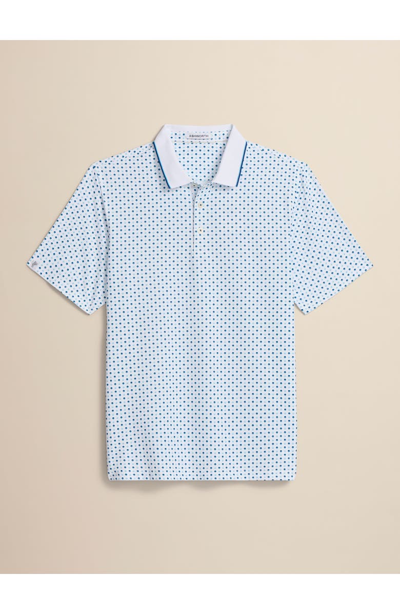 ASHWORTH GOLF All In Polo, Main, color, White/Poseidon/Atlantis