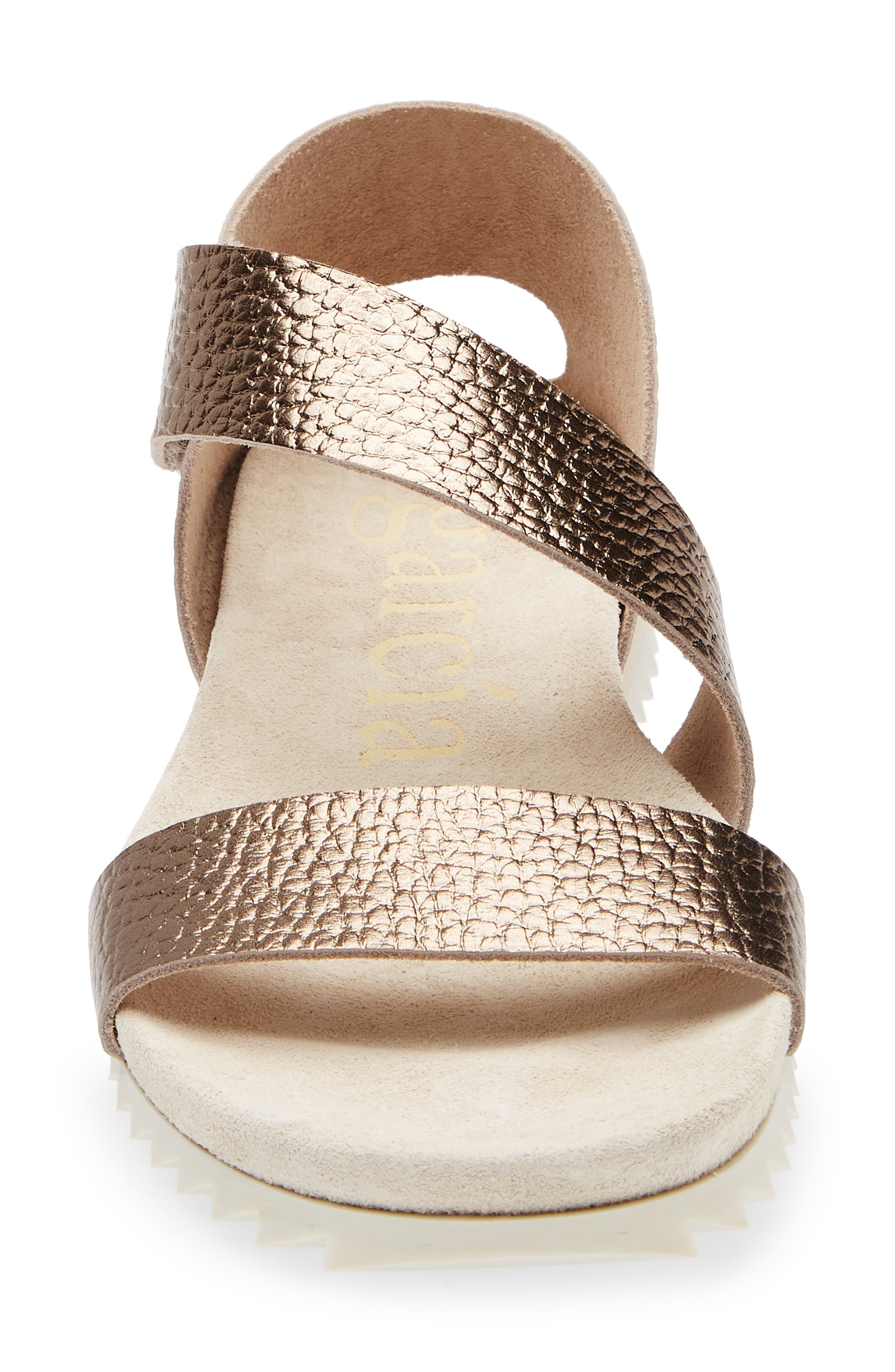 Jedda Two Strap Sandal, Alternate, color, DESERT CERVO LAME
