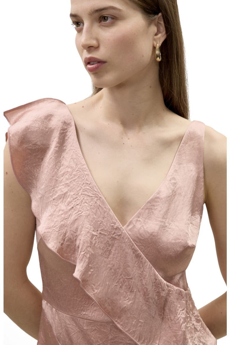 Hollis Satin Dress, Alternate, color, Rouge