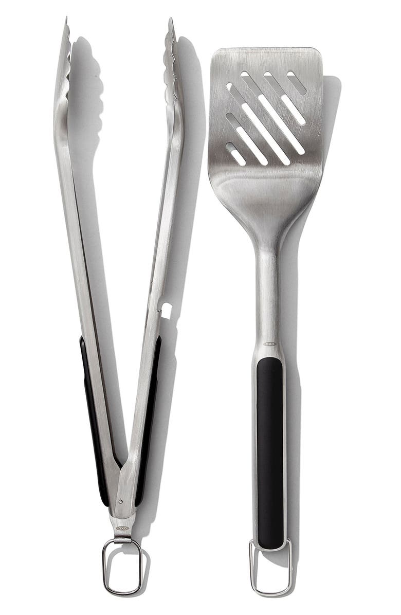 OXO Good Grips 2-Piece Grilling Turner Spatula & Tongs Set, Main, color,