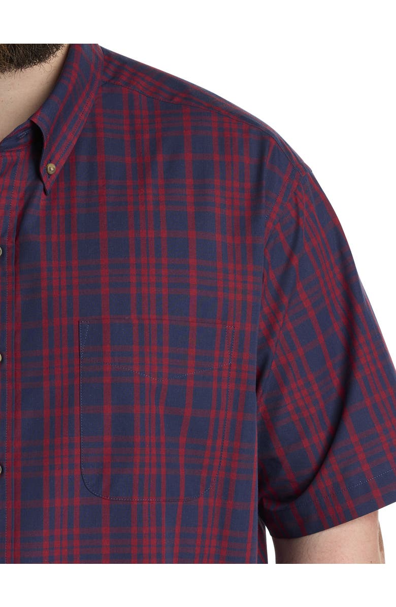 Harbor Bay by DXL Big & Tall Easy-Care Large Plaid Sport Shirt, Alternate, color, 