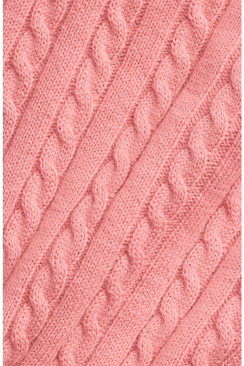 Mini Cotton Cable Cardigan, Alternate, color, DESERT ROSE