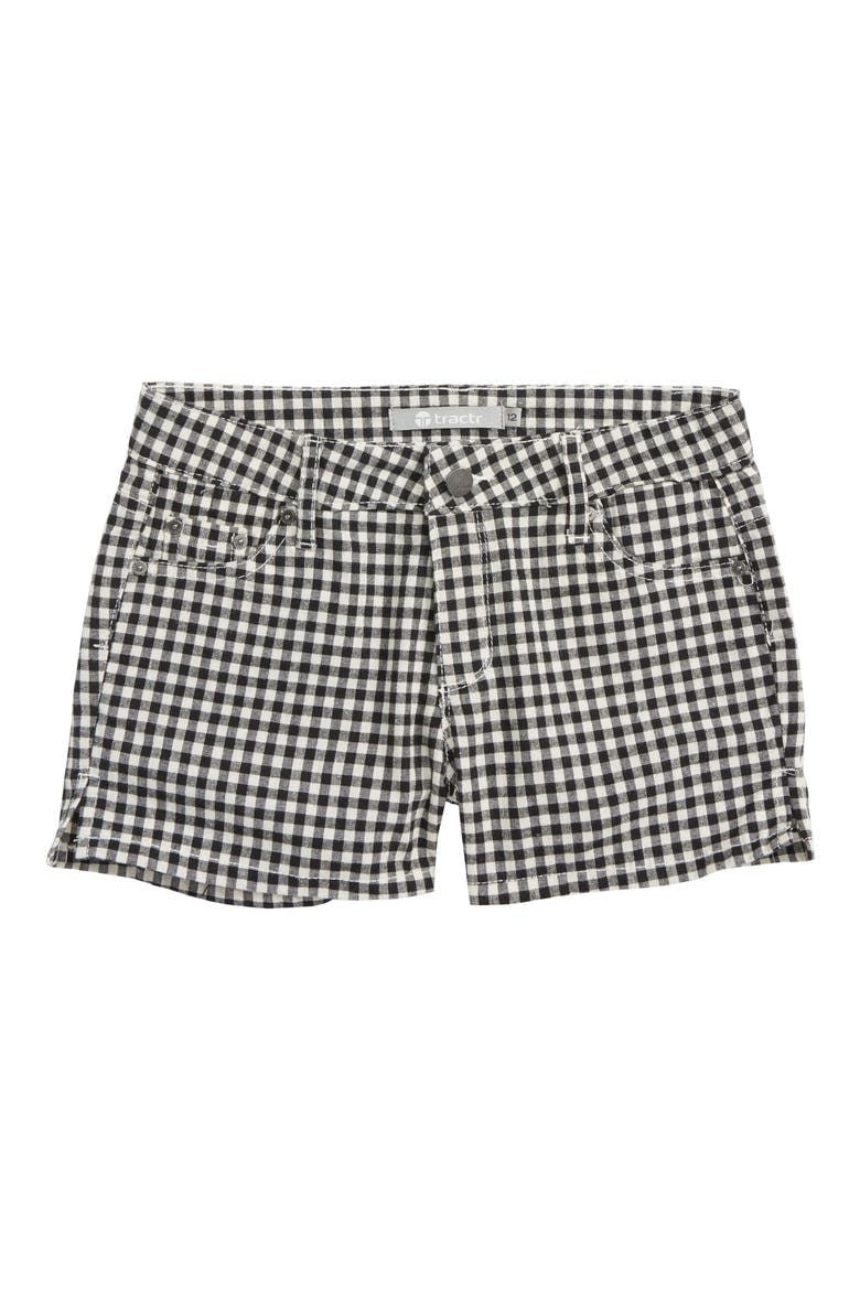 Gingham Shorts, Main, color, BLACK/ WHITE