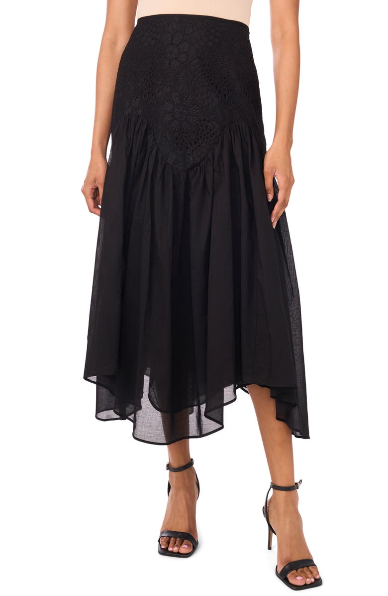 Parker The Jamie Lace Skirt, Main, color, Rich Black